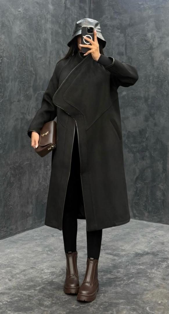 پالتو فوتر بلند زنانه آستردار | قیمت ویژه خوشه مد کد 50137