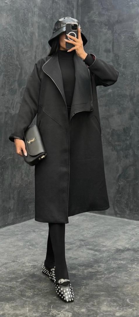 پالتو بلند ضخیم زنانه آستردار | قیمت ویژه خوشه مد کد 50144