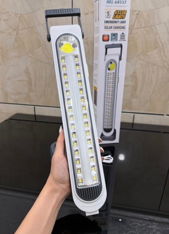 چراغ خورشیدی سولار شارژی اورجینال وارداتی با پایه و پاوربانک 5 حالته کد M30002