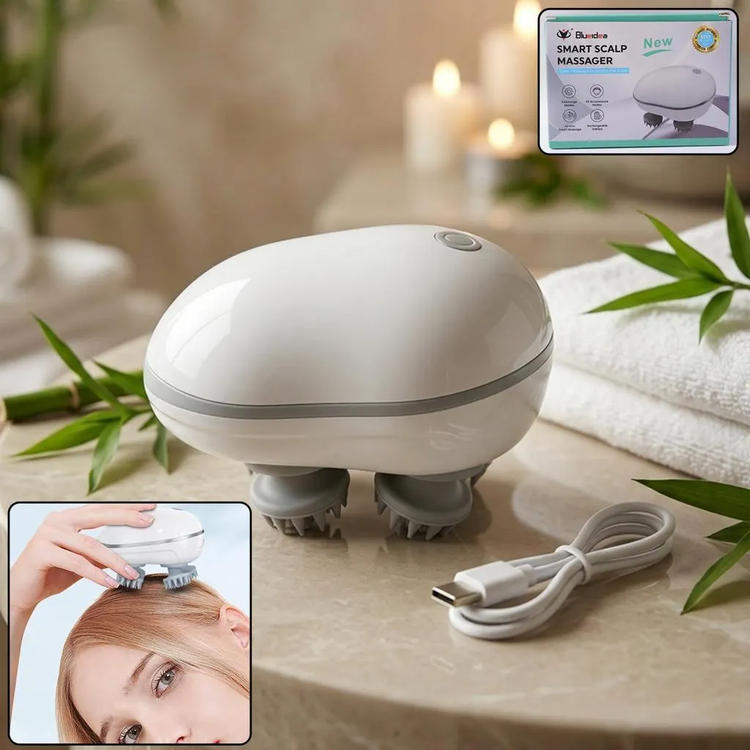 ماساژور سر هوشمند اورجینال شارژی بلوایدیا اصلی مدل BLD-661 | ماساژ آرامشبخش کف سر + کاهش استرس و خستگی| کد S20009